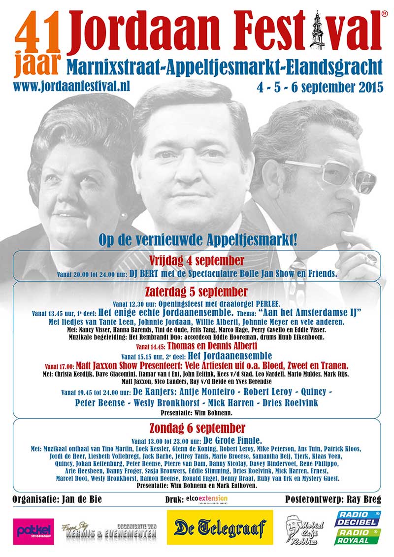Jordaan Festival 2015 poster