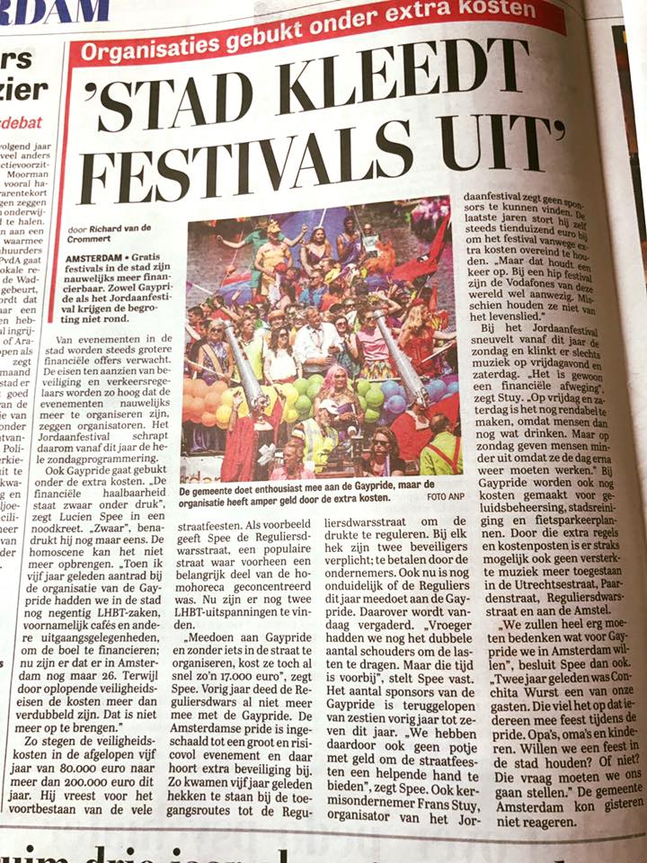 Stad kleedt festivals uit