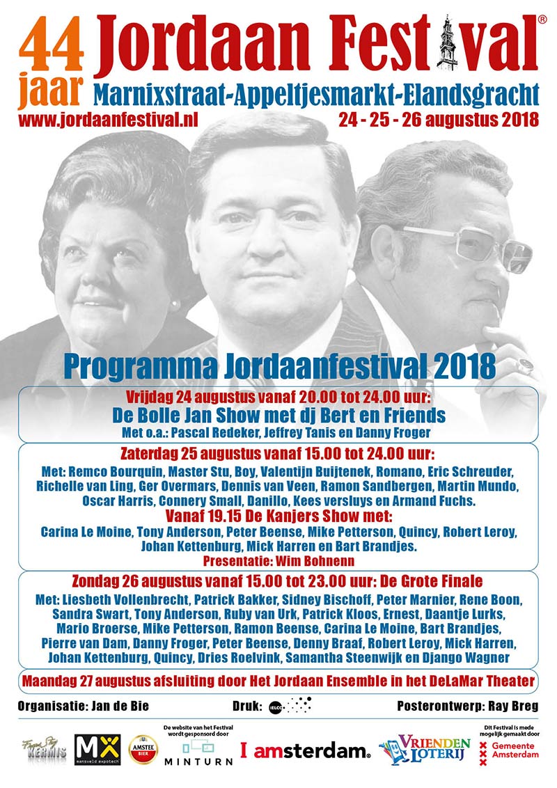 Poster Jordaan Festival 2018