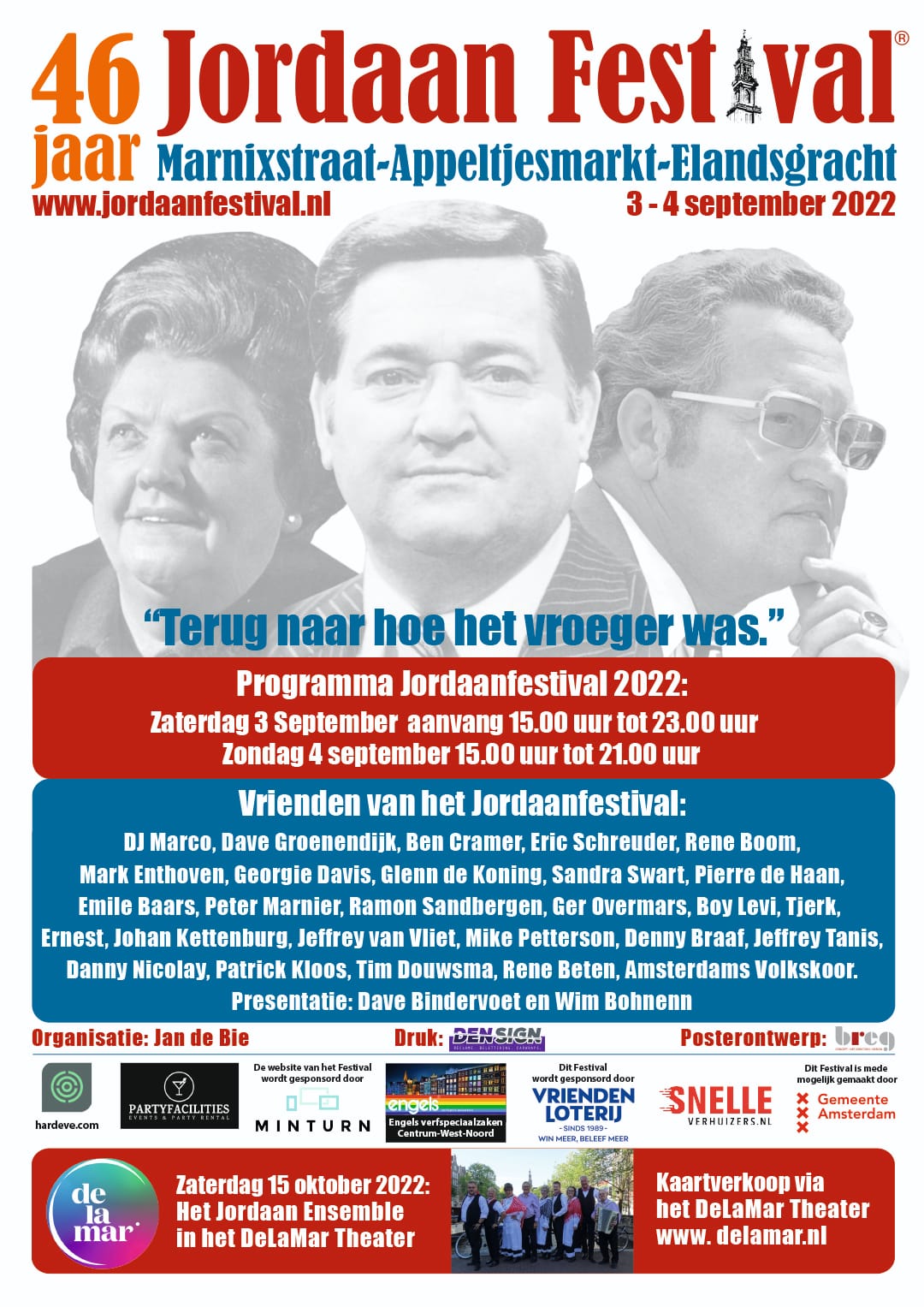 Jordaan Festival Poster 2022